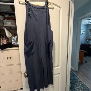 NATURAL LIFE Charcoal Tie-Detail jumpsuit